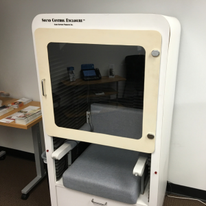 hearing testing booth